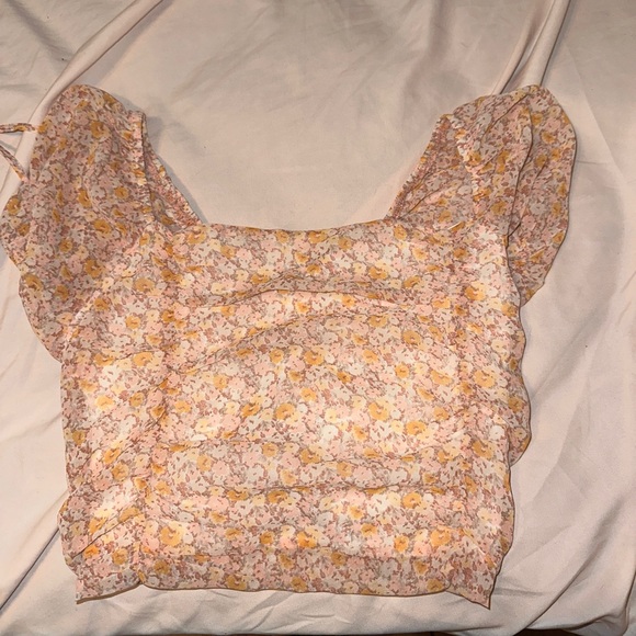 Floral Blouse Crop top *sale* (read description) - Picture 1 of 3